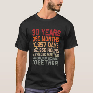 Retro 30 år tillsammans Coola 30th Couple Bröllop  T Shirt
