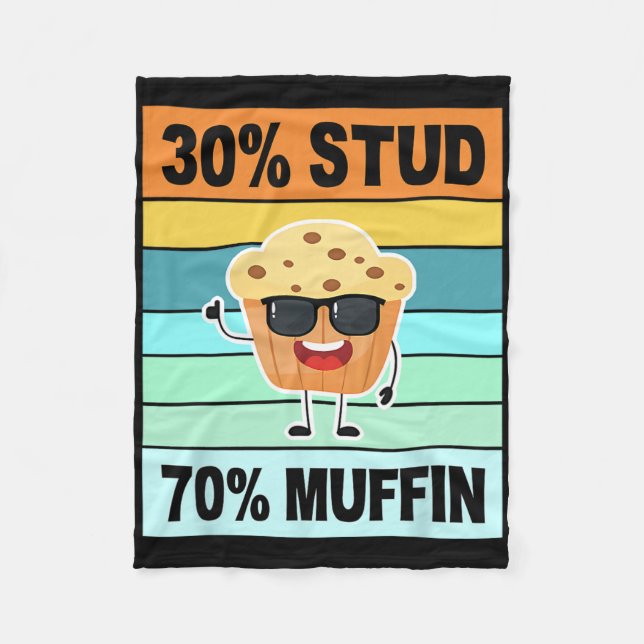 Retro 30 Knapp 70 Muffin Tröja Stud Muffin Tröja V Fleecefilt (Framsidan)