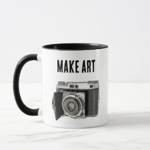 Retro 35 mm filmkamerafotograf Art Teckning Mugg