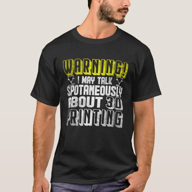 Retro 3D-utskrift 3D-skrivare 4 T Shirt (Framsida)