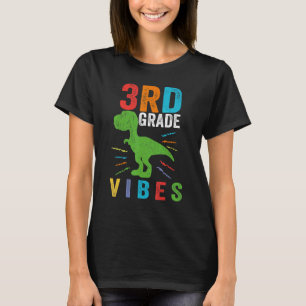 Retro 3rd Klass Vibes Trex Lärare Student Educato T Shirt