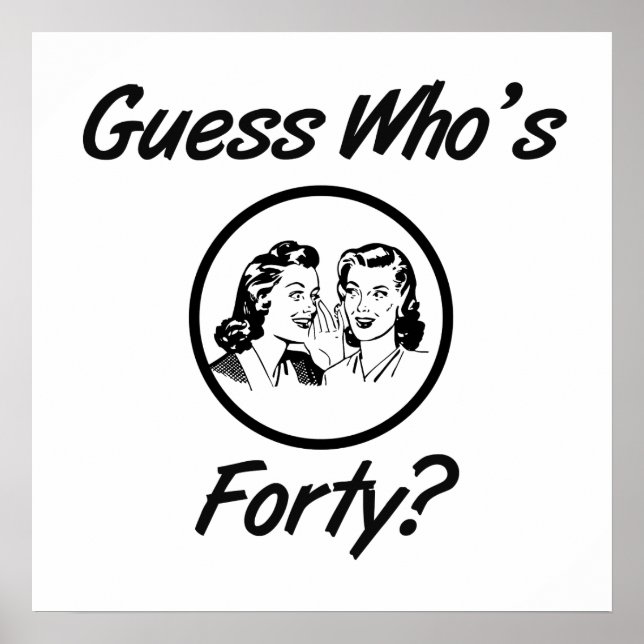Retro 40:e födelsedagen poster (Framsidan)