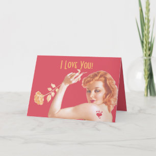 Retro 40-talkärlek helgkort