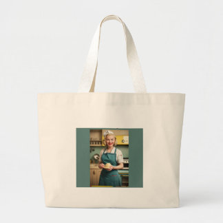 Retro 40s-inspired Tote Bag Jumbo Tygkasse