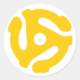 Retro 45-postadapter runt klistermärke