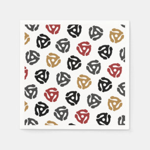 Retro 45 RPM Vinyl Record Birthday Napkins - Vinta Pappersservett