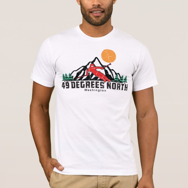 Retro 49 grader North Ski T Shirt (Framsida)