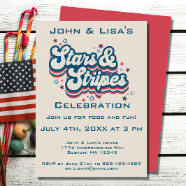 Retro 4:e juli-partiets inbjudan