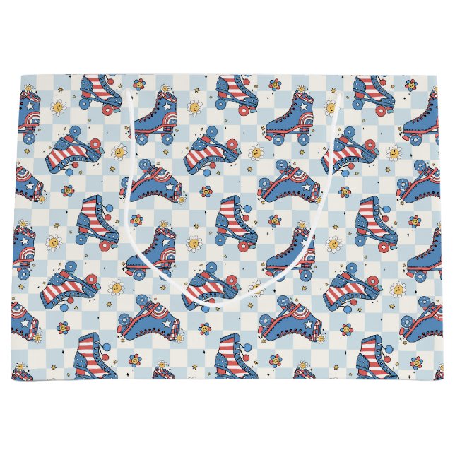 Retro 4:e juli-rullskridskor (Framsidan)
