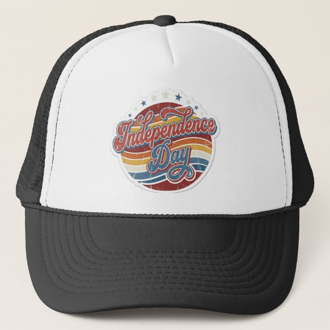 Retro 4 juli självständighetsdag Trucker mössa  Keps (Framsida)
