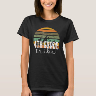 Retro 4th Grade Tribe Fourth Grade Back To School  T Shirt