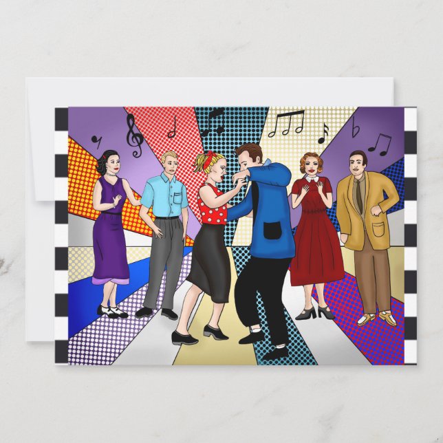 Retro 5000000 inbjudningar (Framsida)