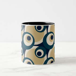 Retro 50 Abstrakt Art Två-Tonad Mugg