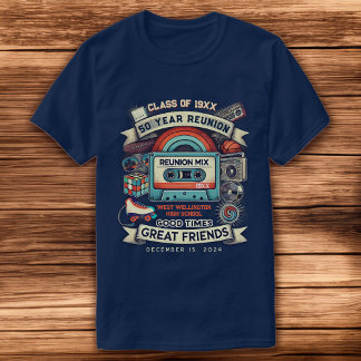 Retro 50 års Vintage för återförening av högskola T Shirt