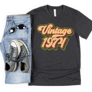 Retro 50-årsdag Vintage 1974 T-shirt