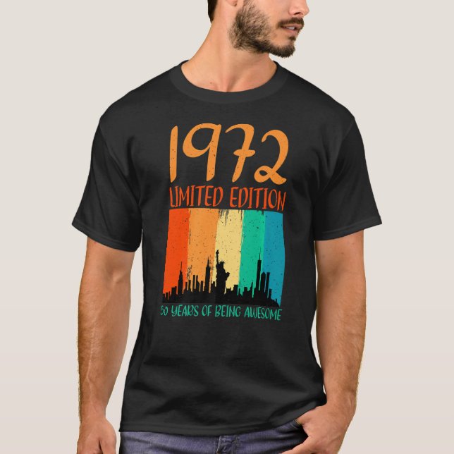 Retro 50:e födelsedag 1972 50 år av Awesom T Shirt (Framsida)