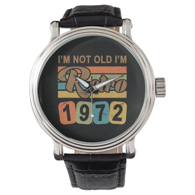 Retro 50:e födelsedagen 1972 armbandsur (Framsida)