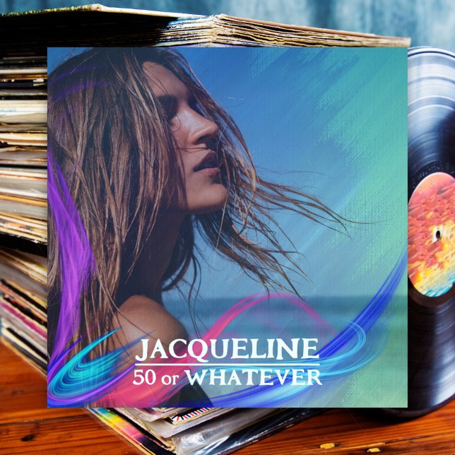 Retro 50:e födelsedagsfärgade 90:s musikalbumskydd inbjudningar (Skapare uppladdad)