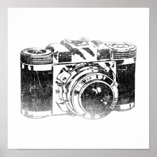 Retro 50:s kamera poster