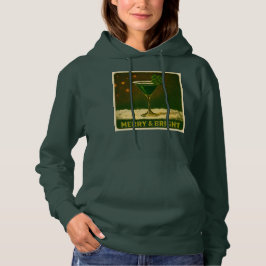 Retro 50-tal 4-Bladig Klöver Irländsk Jul Martini T Shirt