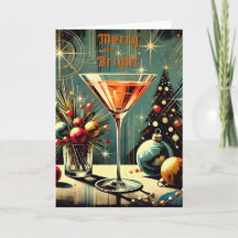 Retro 50-tal Merry & Bright Julmartini