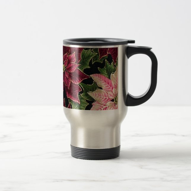 Retro 50-tal Poinsettia Burgundy Rosa Resemugg (Höger)