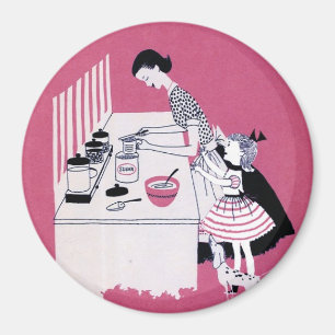 Retro 50-tal som bakar magneten magnet