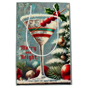 Retro 50-talets Cranberry Snowflake-jul Martini