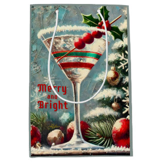 Retro 50-talets Cranberry Snowflake-jul Martini