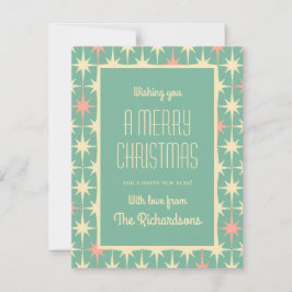 Retro 50-talets moderna atomjul julkort