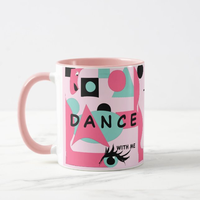 Retro 50-talets poetry Memories för kaffehus Mugg (Vänster)