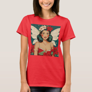 Retro 50-talets Tropical jul Pin-Up Starlet T Shirt