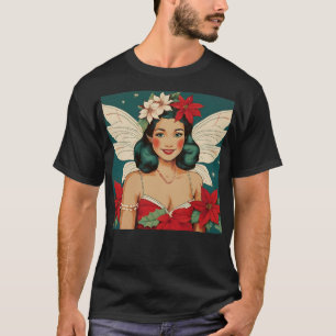 Retro 50-talets Tropical jul Pin-Up Starlet T Shirt