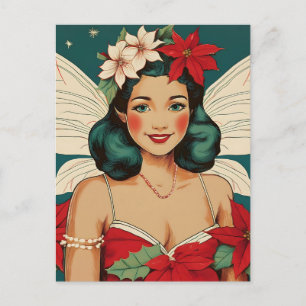 Retro 50-talets Tropical jul Pin-Up Starlet Vykort