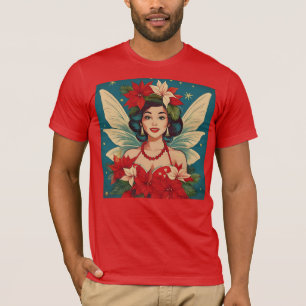 Retro 50-talets tropisk julpin-up-ballast t shirt