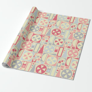 Retro 50-talMitt--Århundrade modernt rosa Presentpapper