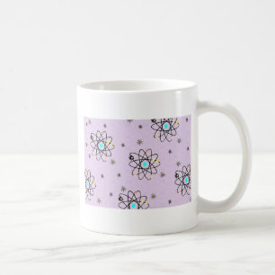 Retro 50-tals Atomtryck Lavendel Kläder & presente Kaffemugg