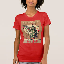 Retro 50-tals Jet Set Julgran Martini T Shirt