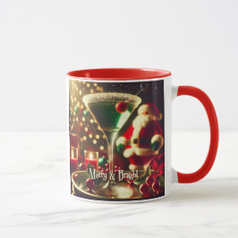 Retro 50-tals jultomte Grön Martini Mugg