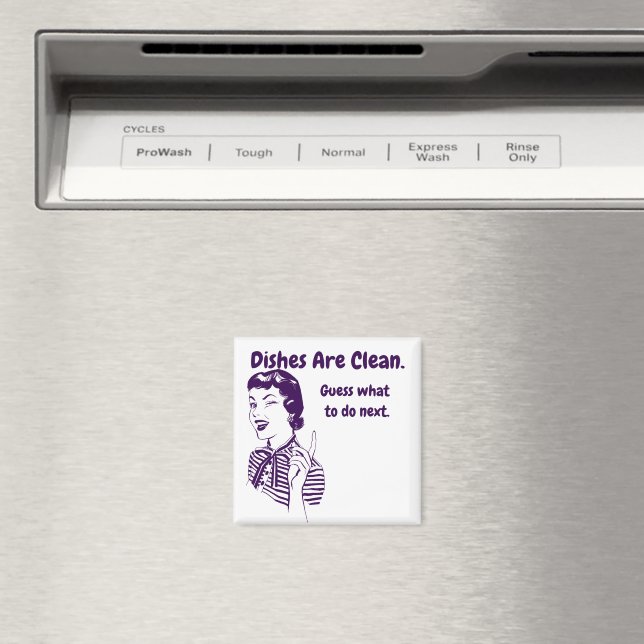 Retro 50-tals Kvinna Rolig Sarcastic Mall Magnet (In Situ (Dishwasher))