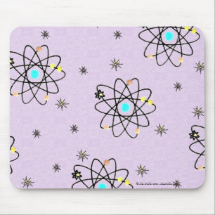 Retro 50s Atomutskrift Lavender Apparel & presente Musmatta