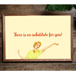 Retro 50s Det finns ingen ersättning för dig! Lära Tack Kort