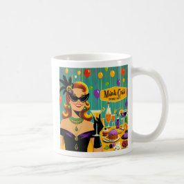 Retro 50s Mardi Gras Martini Cocktail Party Kaffemugg