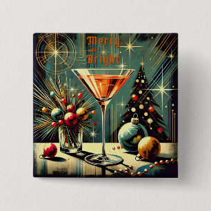 Retro 50s Merry & Bright Jul Martini Knapp