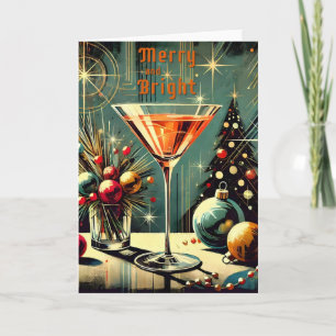 Retro 50s Merry & Bright Jul Martini Kort