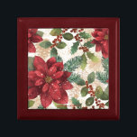 Retro 50s Poinsettia Red Grönt Cream Smyckeskrin<br><div class="desc">Tack för att besöka julbutiken i Helgdag! Du tittar på Lee Hiller Designer Helgdag Collection of Home and Office Decor,  Apparel,  Gifts,  Collectibles med mera. Utformningen omfattar Lee Hiller Photography in Hand plockade Mixed Media and Digital Art Collection.</div>