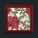 Retro 50s Poinsettia Red Grönt Cream Smyckeskrin<br><div class="desc">Tack för att besöka julbutiken i Helgdag! Du tittar på Lee Hiller Designer Helgdag Collection of Home and Office Decor,  Apparel,  Gifts,  Collectibles med mera. Utformningen omfattar Lee Hiller Photography in Hand plockade Mixed Media and Digital Art Collection.</div>