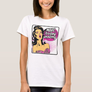 Retro 50s-popup-Vintage Glam-inspirationsoffert T Shirt