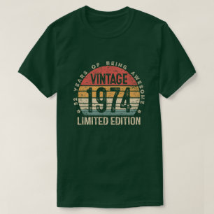 Retro 52 år 1974 Limited Edition 52-årsdag T Shirt
