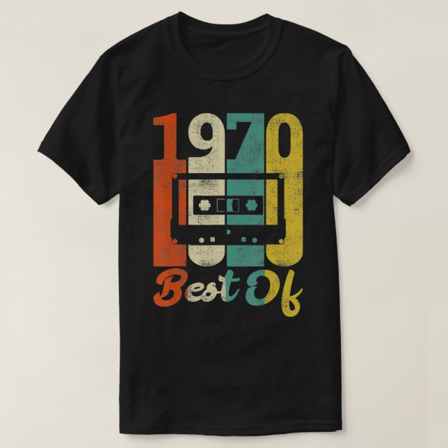 Retro 52:e födelsedagskassetten 1970, bästa av 70: t shirt (Design framsida)
